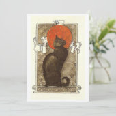 Steinlein's Cat - Art Nouveau Feestdagenkaart (Staand voorkant)
