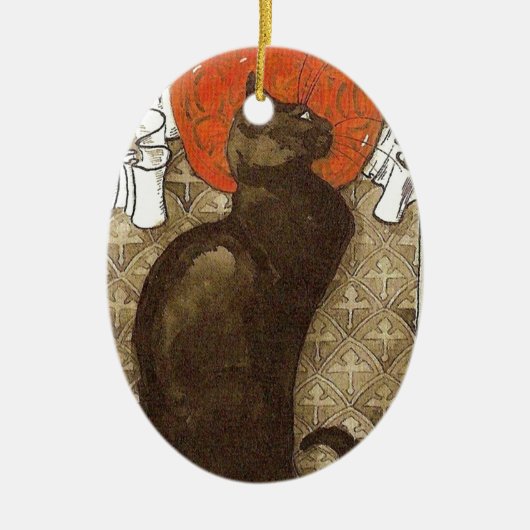 Steinlein's Cat - Art Nouveau Keramisch Ornament (Voorkant)