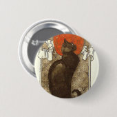 Steinlein's Cat - Art Nouveau Ronde Button 5,7 Cm (Voorkant /achterkant)