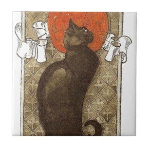 Steinlein's Cat - Art Nouveau Tegeltje
