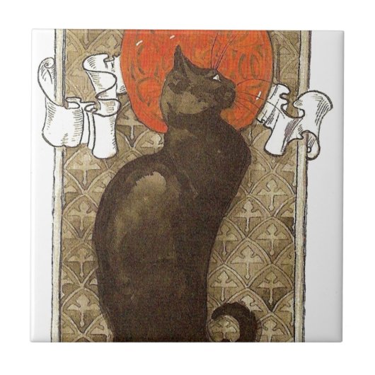 Steinlein's Cat - Art Nouveau Tegeltje (Voorkant)