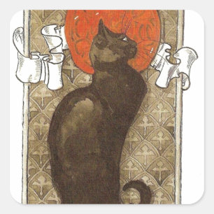 Steinlein's Cat - Art Nouveau Vierkante Sticker