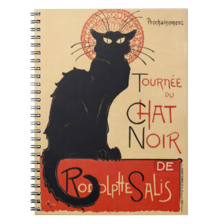 Steinlen Art Nouveau Chic Zwarte Kat Vintage Print Notitieboek