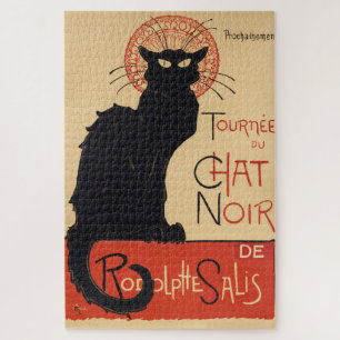 Steinlen Art Nouveau Stijl Zwarte Kat Vintage Prin Legpuzzel