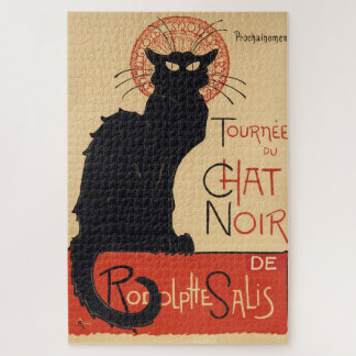 Steinlen Art Nouveau Stijl Zwarte Kat Vintage Prin Legpuzzel
