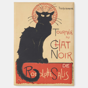 Steinlen Art Nouveau Stijl Zwarte Kat Vintage Prin Magneet
