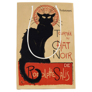Steinlen Art Nouveau Stijl Zwarte Kat Vintage Prin Medium Cadeauzakje