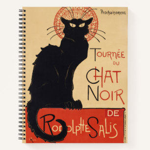 Steinlen Art Nouveau Stijl Zwarte Kat Vintage Prin Notitieboek