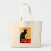 Steinlen Black Cat Classic Artwork Grote Tote Bag (Voorkant)