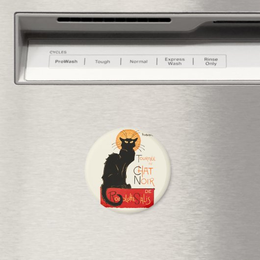 Steinlen Black Cat Classic Artwork Magneet (Insitu (Vaatwasser))