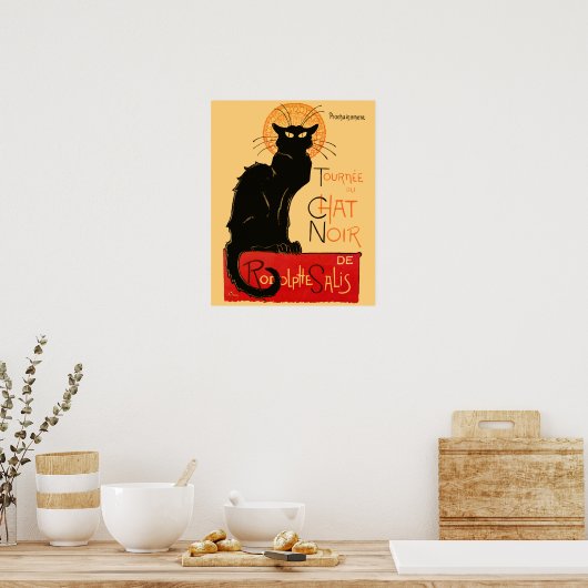 Steinlen Black Cat Classic Artwork Poster (Keuken)