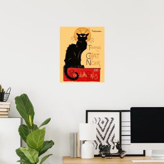 Steinlen Black Cat Classic Artwork Poster (Thuiskantoor)