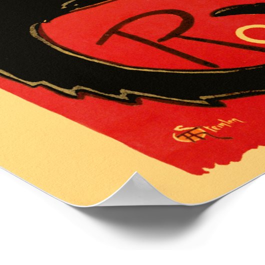 Steinlen Black Cat Classic Artwork Poster (Hoek)