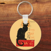 Steinlen Black Cat Classic Artwork Sleutelhanger (Voorkant)