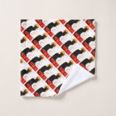 Steinlen Black Cat Classic Frans kunstwerk Bad Handdoek (Wasdoekje)