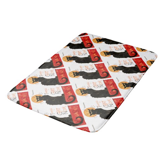 Steinlen Black Cat Classic Frans kunstwerk Badmat (Gekanteld)