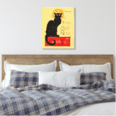 Steinlen Black Cat Classic Frans kunstwerk Canvas Afdruk (Insitu (Slaapkamer))