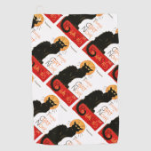 Steinlen Black Cat Classic Frans kunstwerk Golfhanddoek (Voorkant)