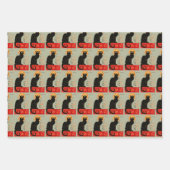 Steinlen Black Cat Classic Frans kunstwerk Inpakpapier Vel (Voorkant 3)