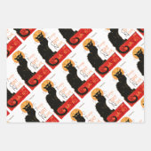 Steinlen Black Cat Classic Frans kunstwerk Inpakpapier Vel (Voorkant)