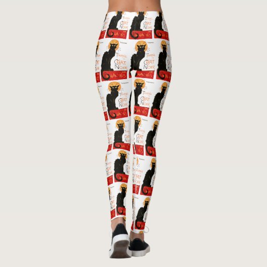 Steinlen Black Cat Classic Frans kunstwerk Leggings (Achterkant)