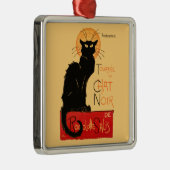 Steinlen Black Cat Classic Frans kunstwerk Metalen Ornament (Rechts)