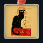 Steinlen Black Cat Classic Frans kunstwerk Metalen Ornament<br><div class="desc">The Black Cat - Een mooie  zwarte kat van de Franse artiest Theophile Steinlen,  een klassiek poster van het Victoriaans Chat Noir cabaret in Montmartre in Parijs,  Frankrijk.</div>