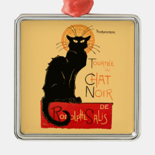 Steinlen Black Cat Classic Frans kunstwerk Metalen Ornament