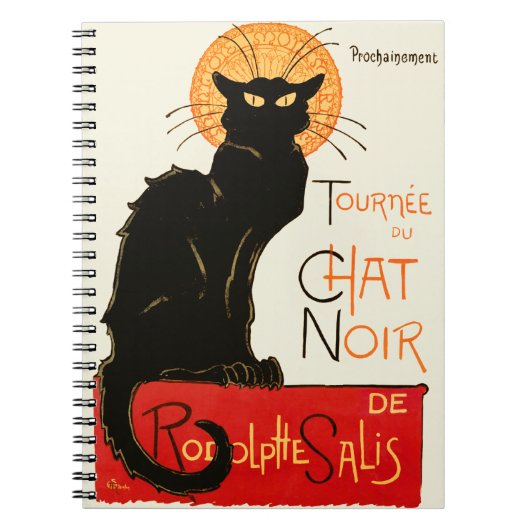 Steinlen Black Cat Classic Frans kunstwerk Notitieboek (Voorkant)