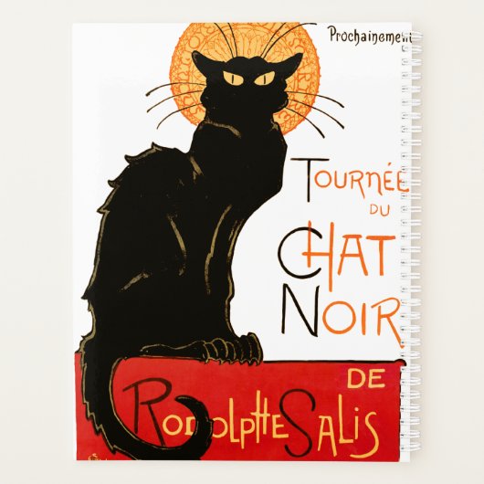 Steinlen Black Cat Classic Frans kunstwerk Planner (Achterkant)