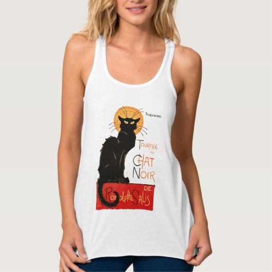 Steinlen Black Cat Classic Frans kunstwerk Tanktop (Voorkant)