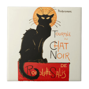 Steinlen Black Cat Classic Frans kunstwerk Tegeltje
