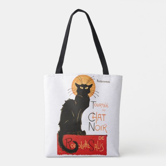 Steinlen Black Cat Classic Frans kunstwerk Tote Bag (Achterkant)