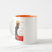 Steinlen Black Cat Classic Frans kunstwerk Tweekleurige Koffiemok (Voorkant links)