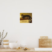 Steinlen Cat op een balustrade CC0975 Reuzenkatten Poster (Keuken)