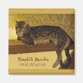 Steinlen Cat op een balustrade van 1909 Ramme katt Magneet (Voorkant)