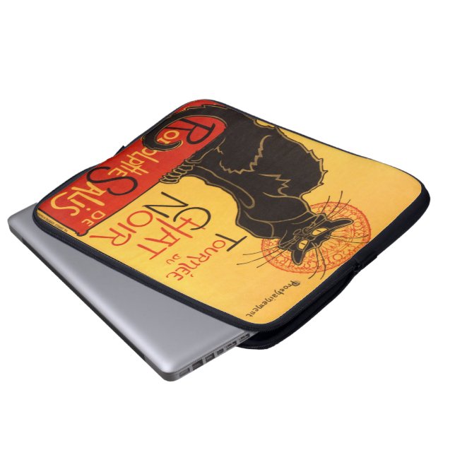 Steinlen: Chat Noir Laptop Sleeve (Voorkant onderkant)