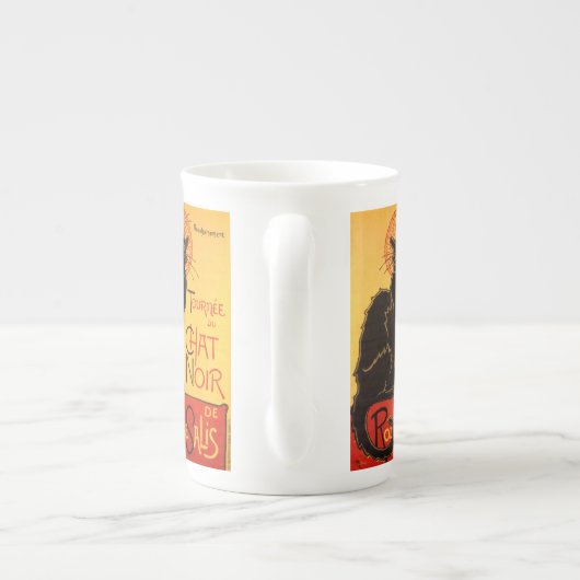 Steinlen: Chat Noir Porselein Kop (Achterkant)