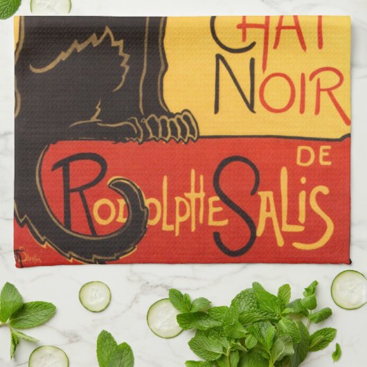 Steinlen: Chat Noir Theedoek (Gevouwen)