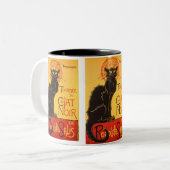 Steinlen: Chat Noir Tweekleurige Koffiemok (Voorkant links)