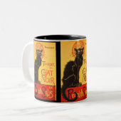 Steinlen: Chat Noir Tweekleurige Koffiemok (Voorkant links)