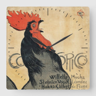 Steinlen Cocurico Time-stuk Vierkante Klok