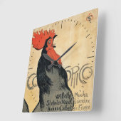 Steinlen Cocurico Time-stuk Vierkante Klok (Hoek)