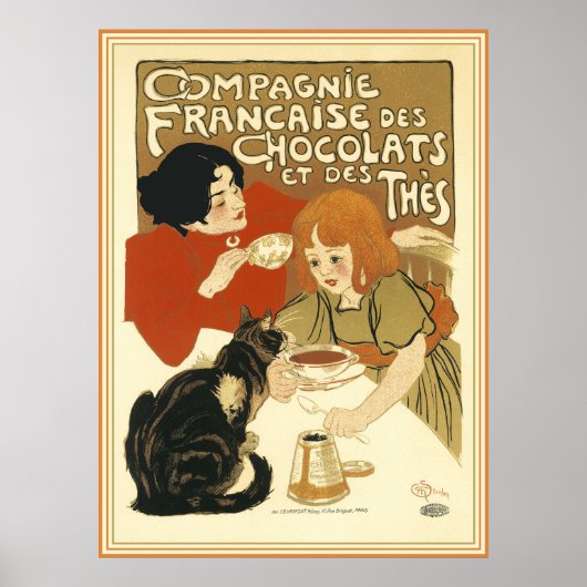 Steinlen - Compagnie Francaise des Chocolats Poster (Voorkant)