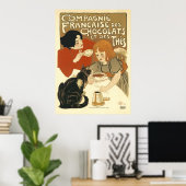 Steinlen - Katten: Compagnie Francaise des Chocola Poster (Thuiskantoor)