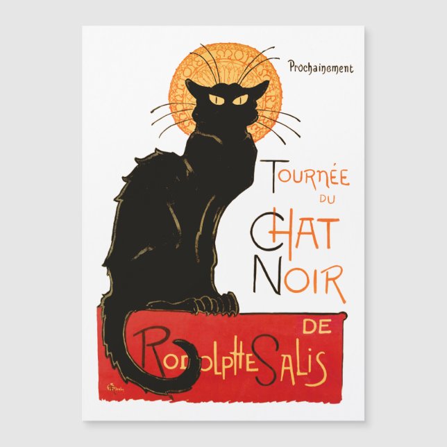 Steinlen Zwarte Kat Klassieke Franse Chat Noir Pos (Voorkant)