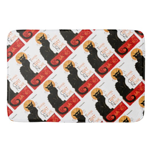 Steinlen Zwarte Kat Klassieke Franse Chat Noir Pos Badmat (Voorkant)