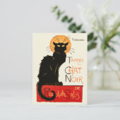 Steinlen Zwarte Kat Klassieke Franse Chat Noir Pos Briefkaart (Staand voorkant)