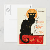 Steinlen Zwarte Kat Klassieke Franse Chat Noir Pos Briefkaart (Voorkant / Achterkant)