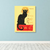 Steinlen Zwarte Kat Klassieke Franse Chat Noir Pos Canvas Afdruk (Insitu (Houten vloer))